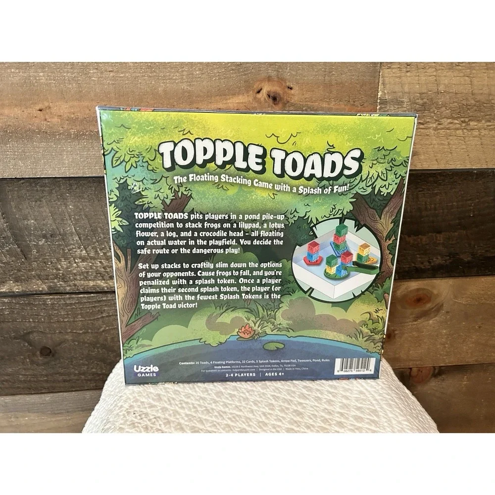 Topple Toads Floating‎ Stacking Family Game Stack Frogs On Lilypad Ages 4+ NEW